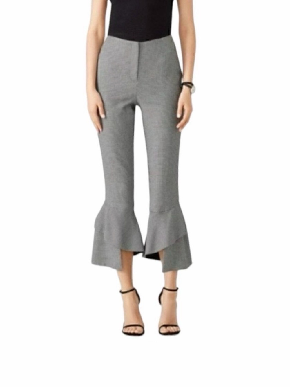 Women's n/nicholas Black and White Houndstooth Dress Pants